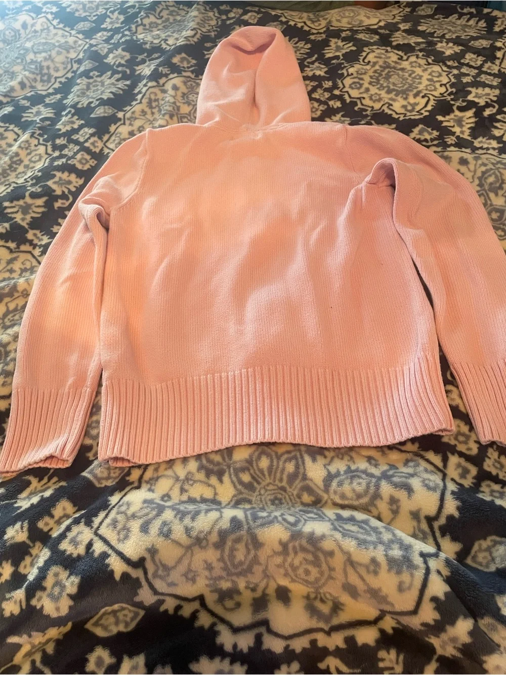 Ralph Lauren Light Pink Hooded Zip Cardigan